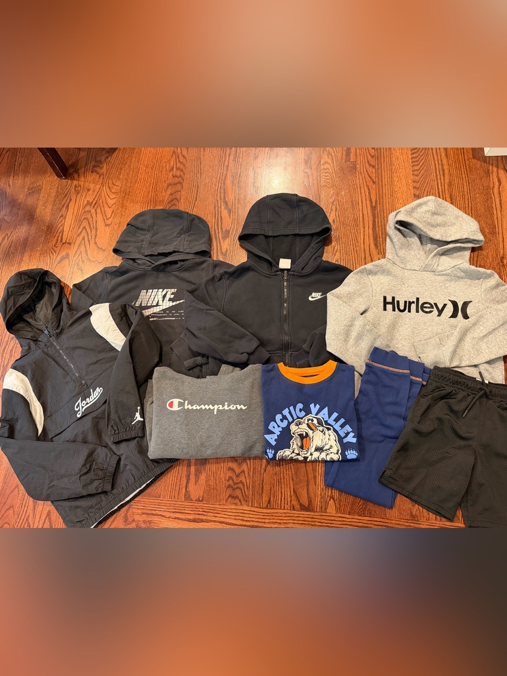 Boys Size 8 Clothing Lot: Nike, Hurley, Champion